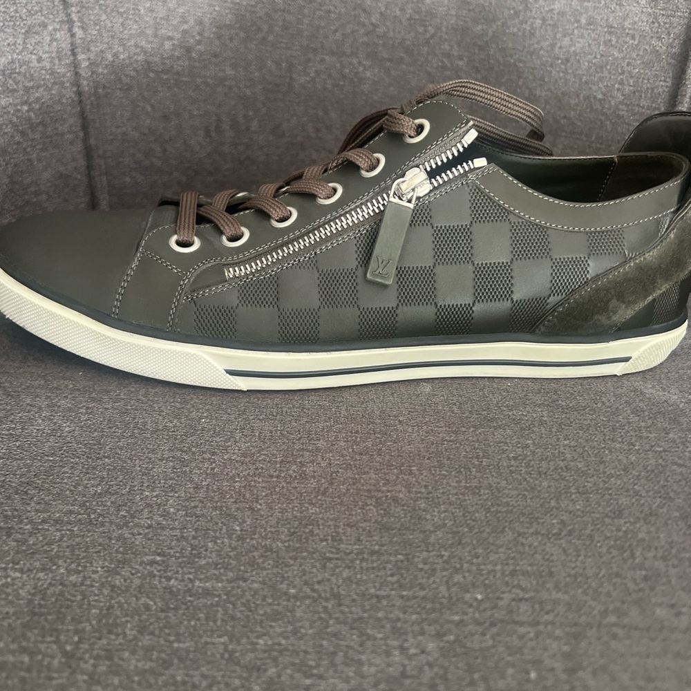 Worn one time. Authentic men’s LV leather shoes